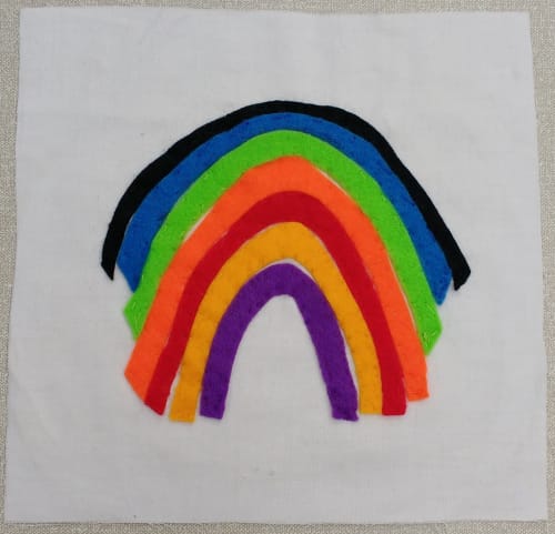 NHS rainbow square by Kathy