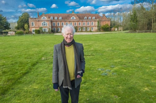 Bamber Gaascoigne stands in front of West Horsley Place