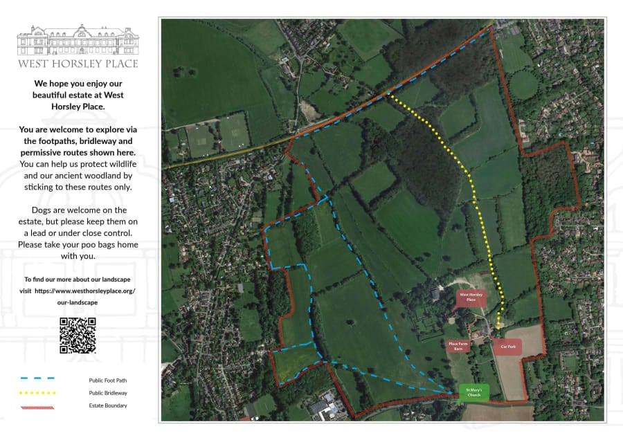 an estate map showing footpaths